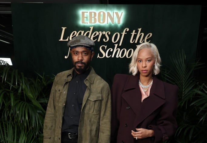 A closeup of the two at an Ebony magazine event