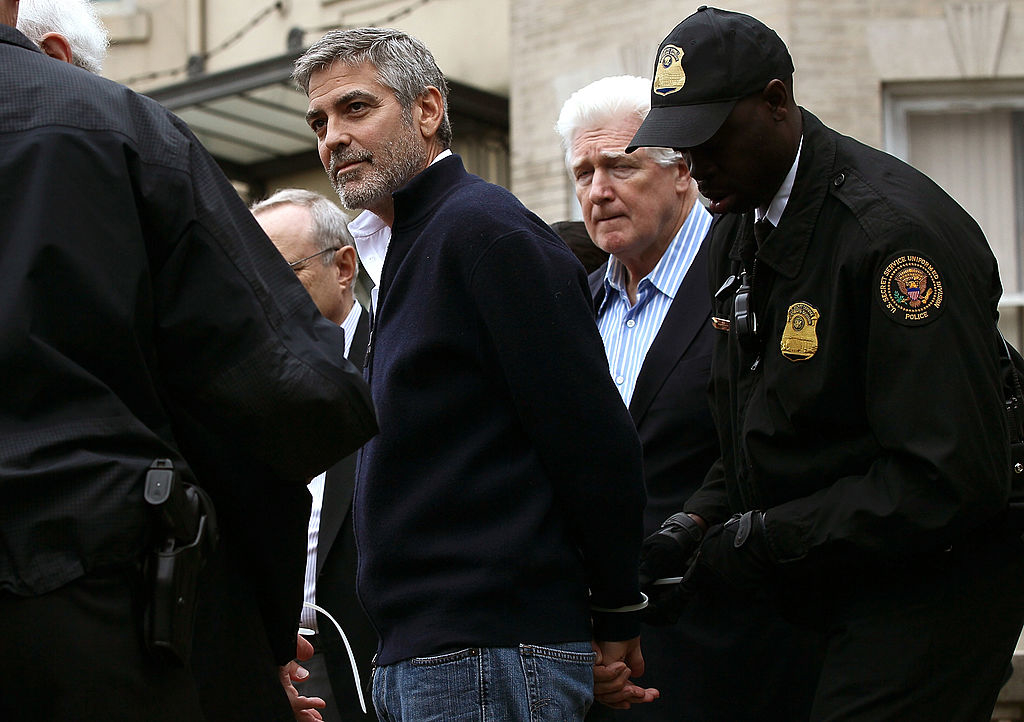 George Clooney being arrested