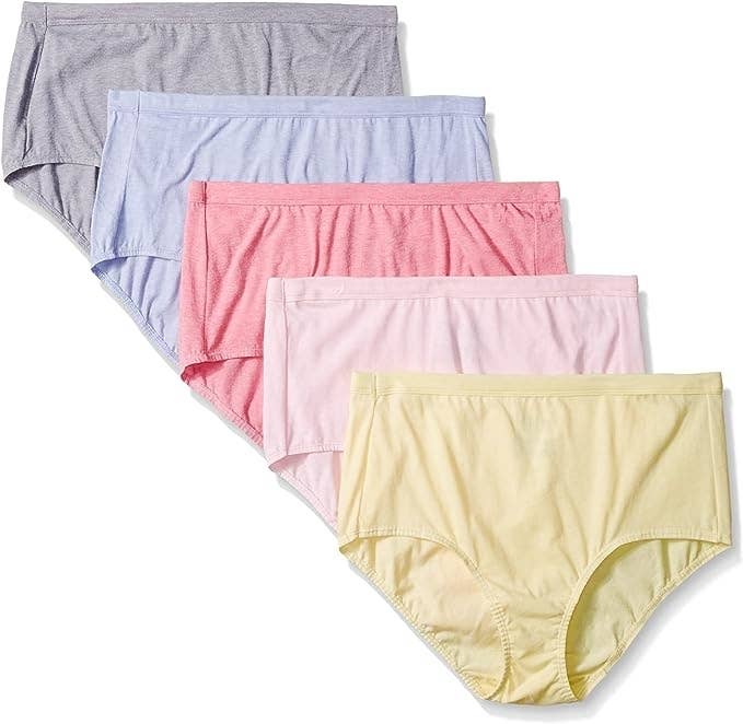 Panties for Women Plus Size Women's High Waisted Cotton Underwear Soft  Breathable Panties Stretch Briefs Regular Variety Pack Panties for Women