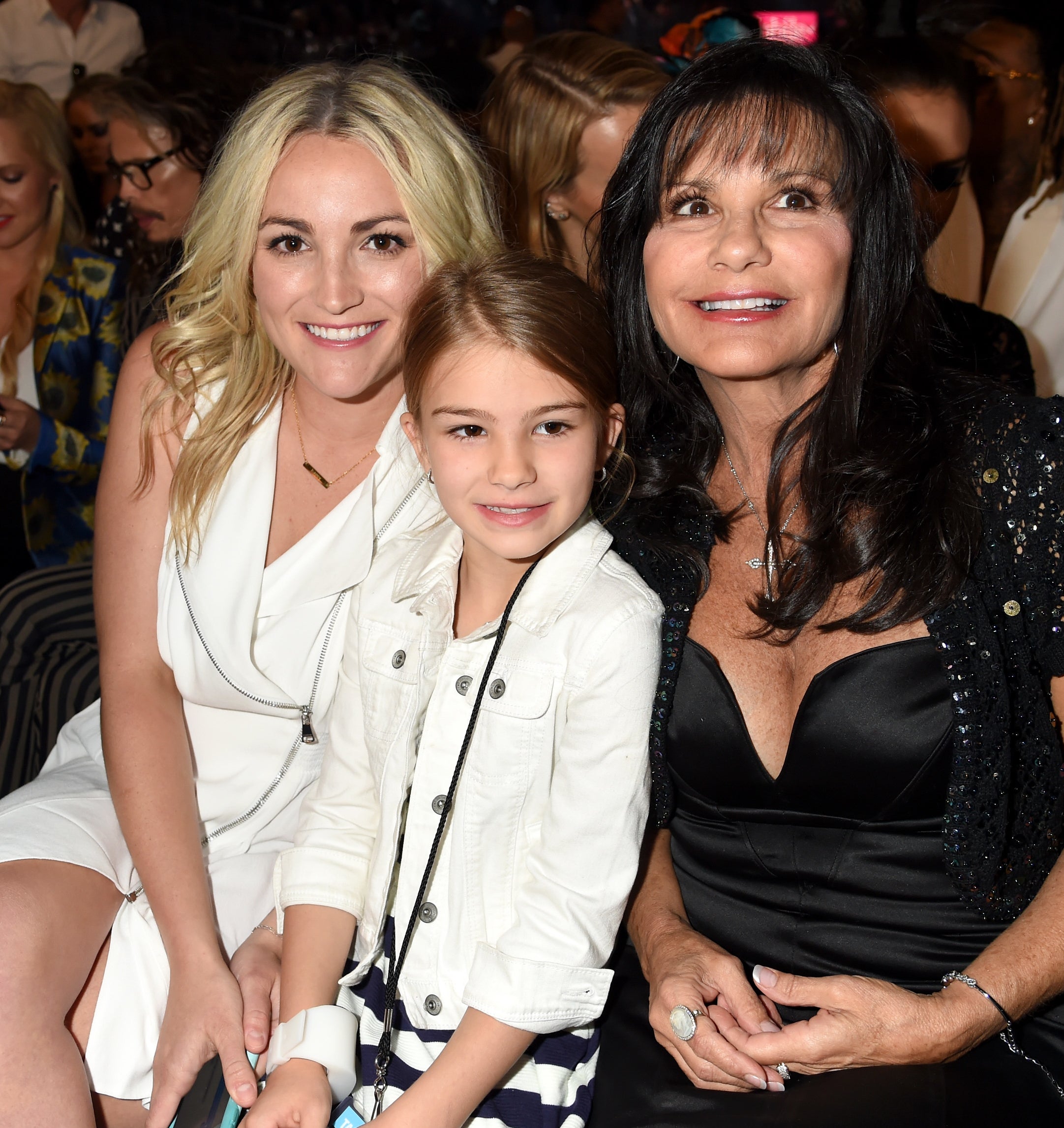 Jamie Lynn, Maddie, and Lynne sitting together and smiling