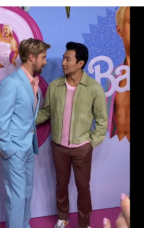 Screenshot of Ryan and Simu at the Barbie media event