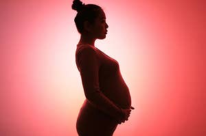 A stock image of a pregnant female