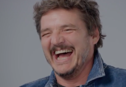 Pedro Pascal laughing