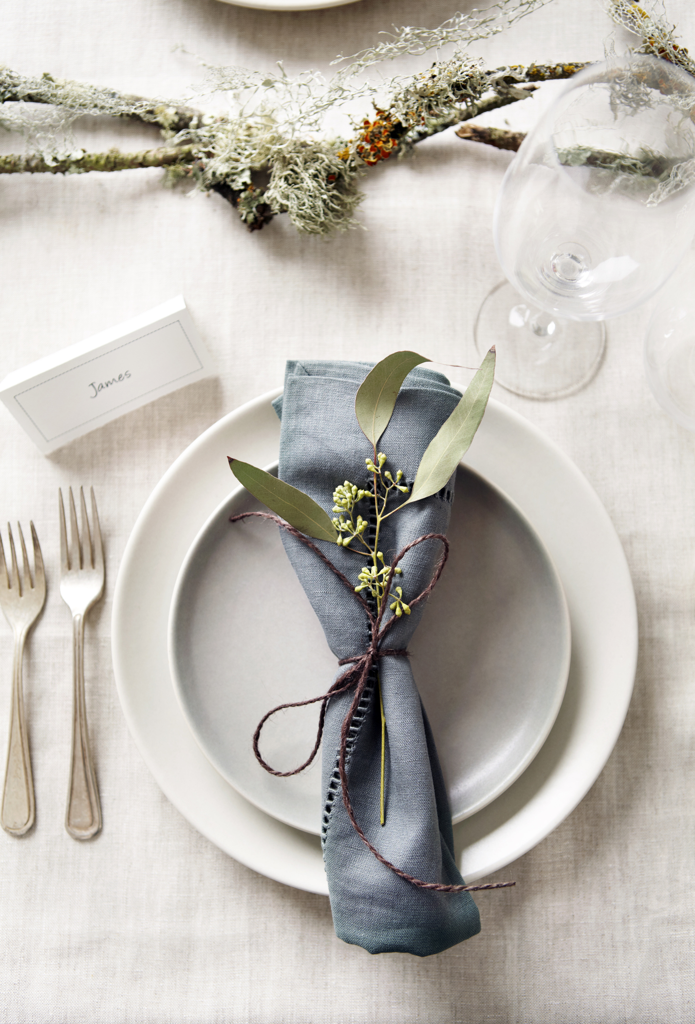 Linen on a place setting