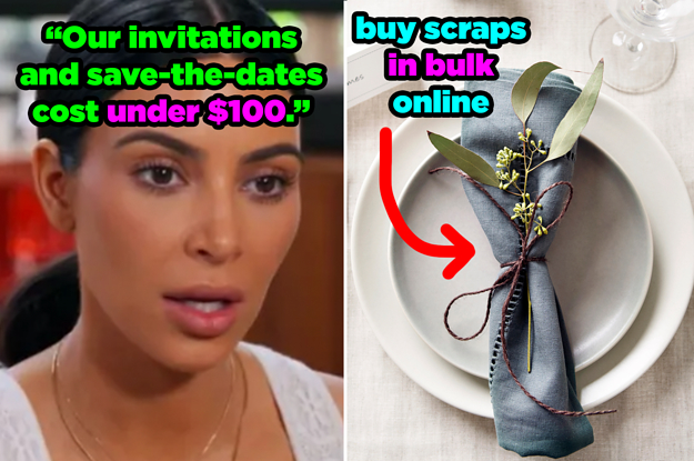Kim Kardashian and linen napkins
