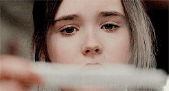 Gif from the movie Juno where the lead character checks a pregnancy test.