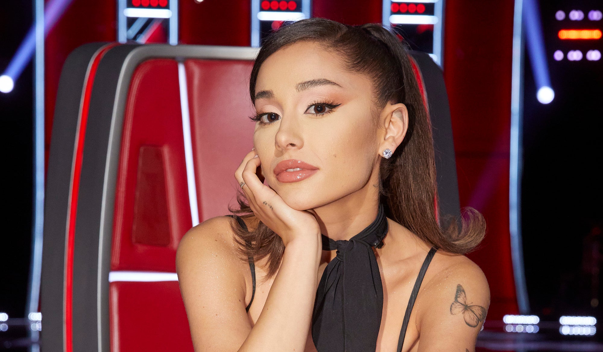 Close-up of Ariana on The Voice