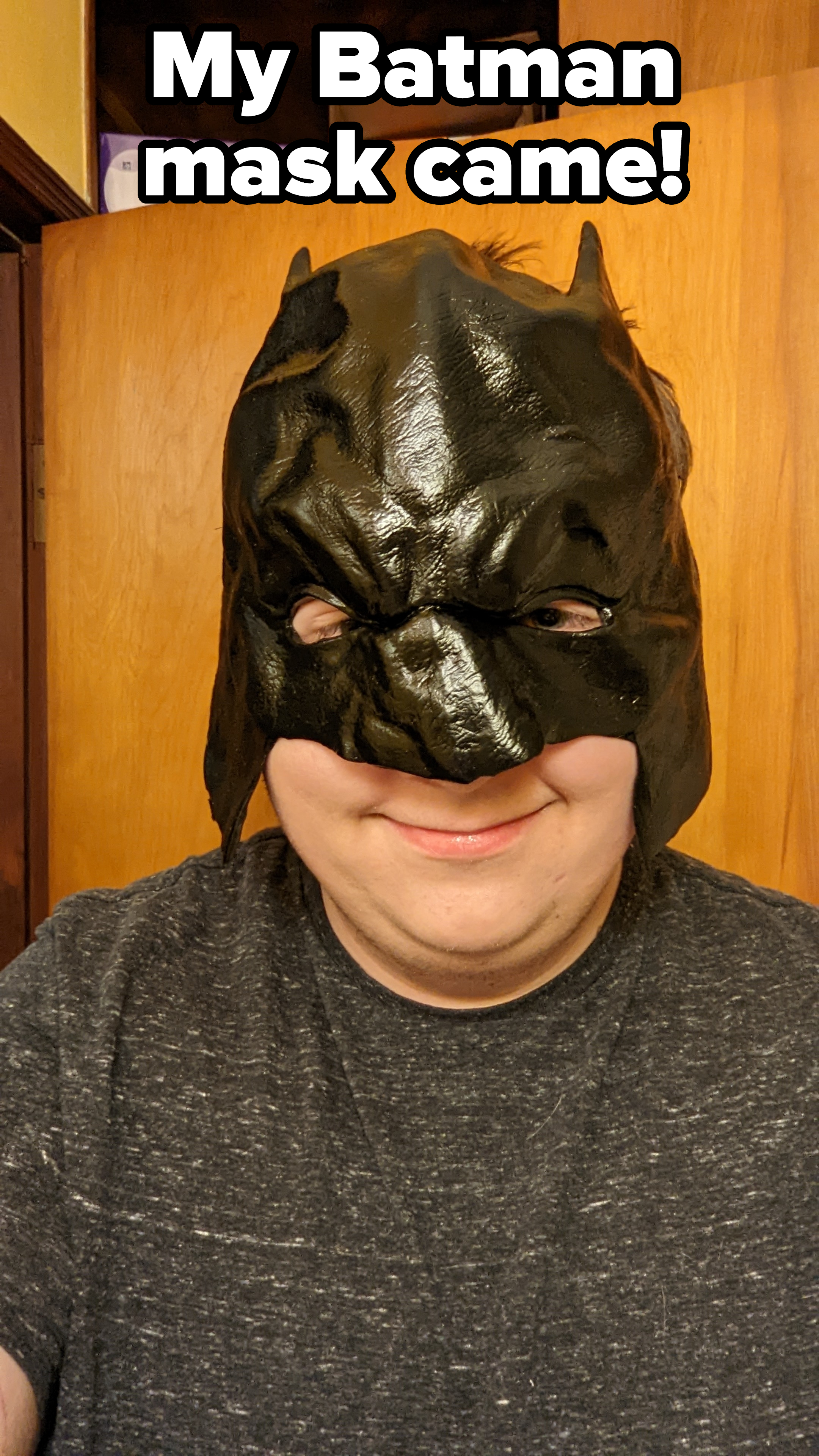 crumpled batman mask