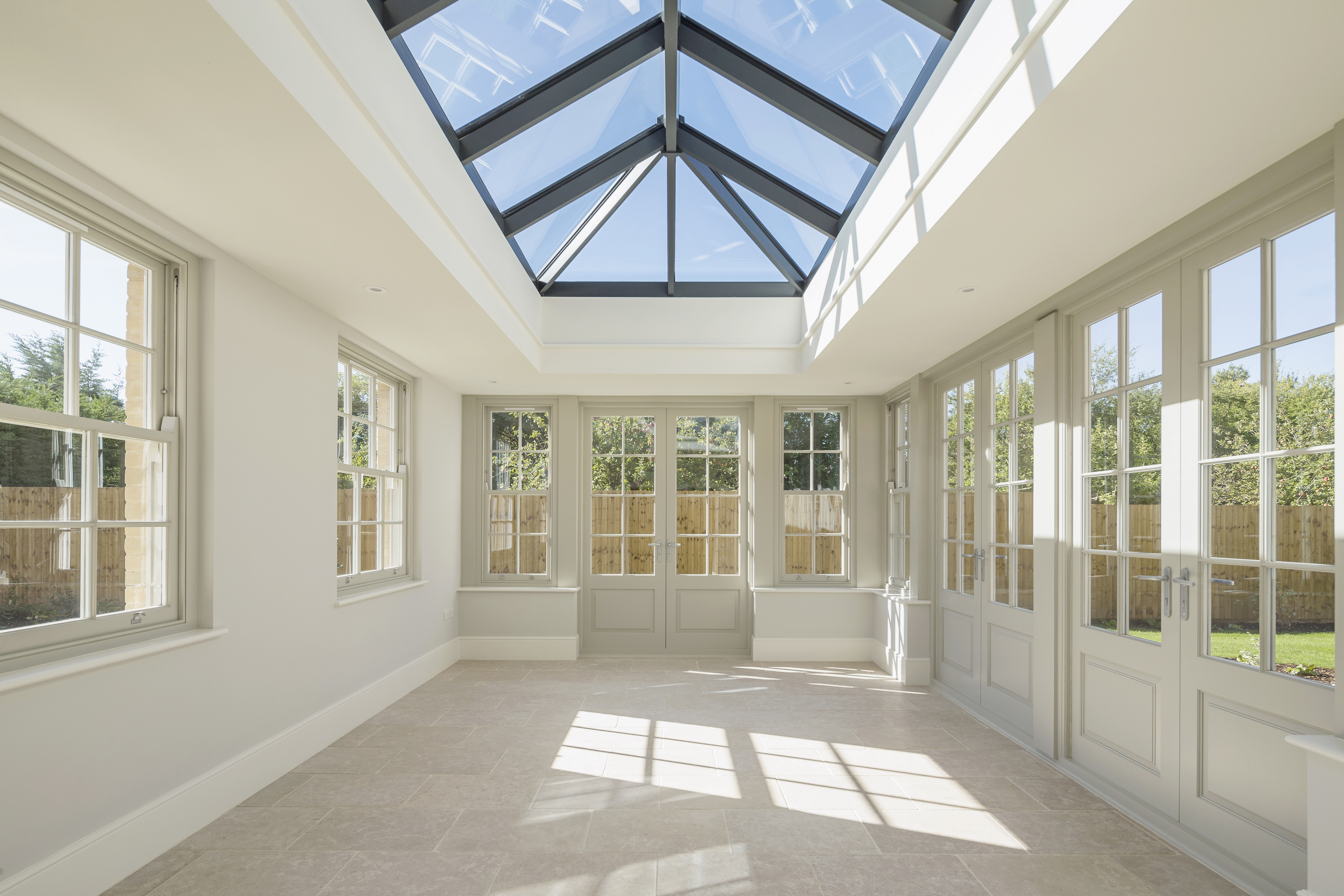 Skylights and French doors