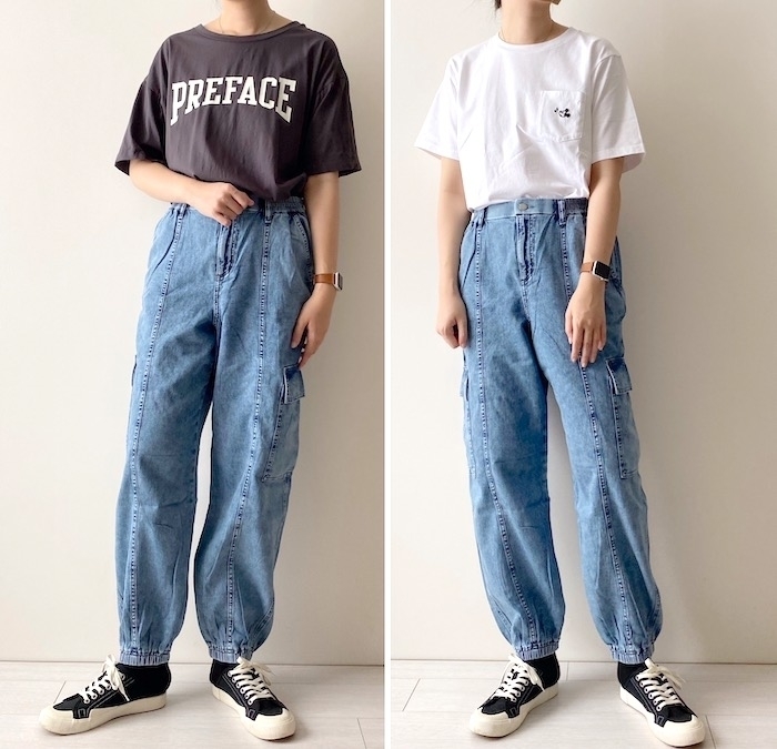 GU(ジーユー)のおすすめファッションアイテム「デニムカーゴジョガーパンツ」
