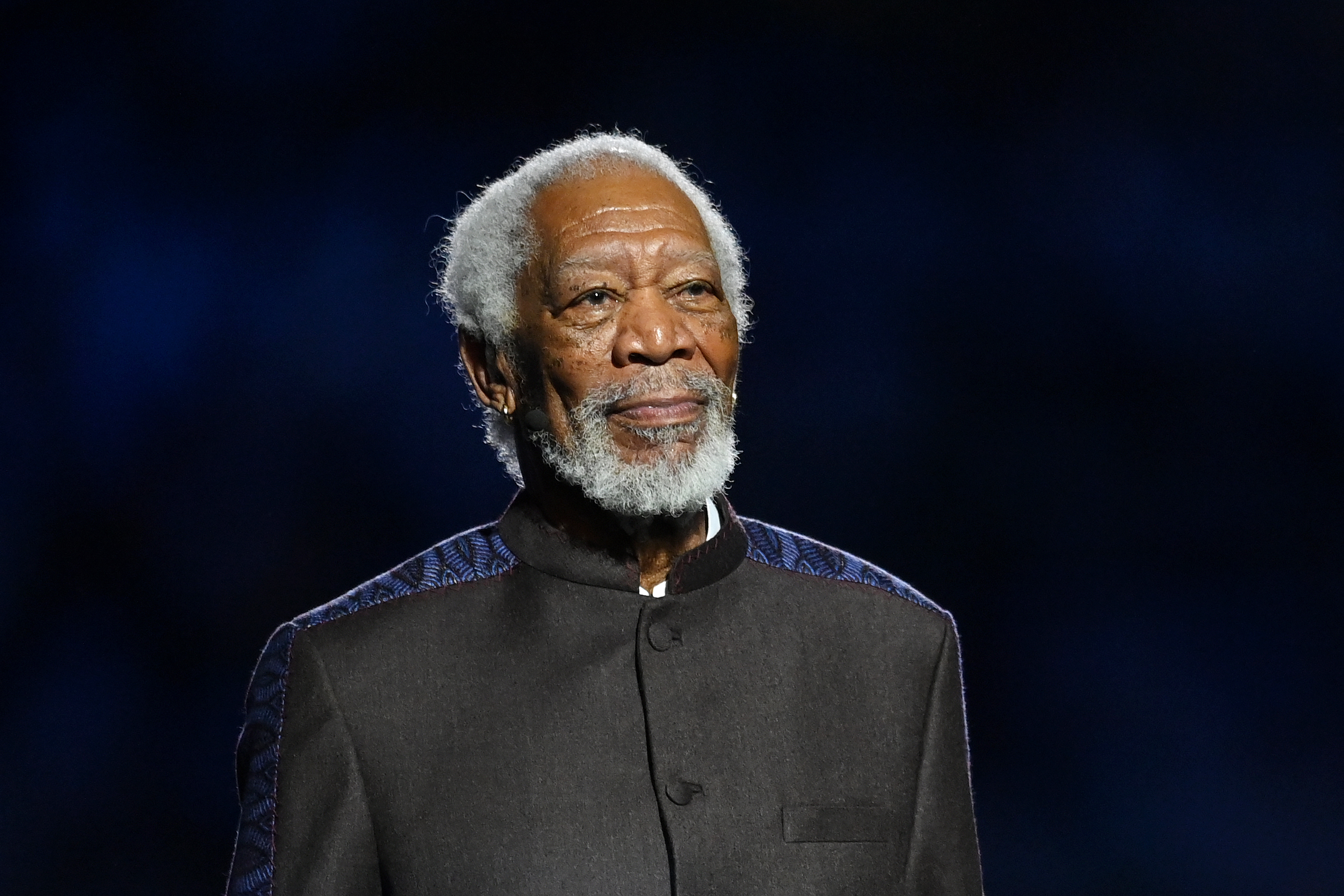 Closeup of Morgan Freeman