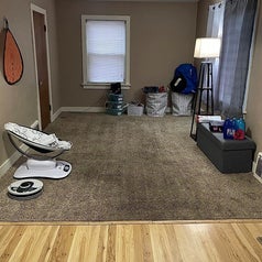 Photo of reviewer's carpet and vacuum