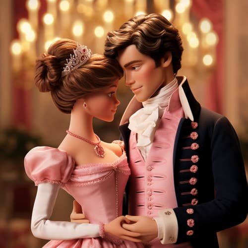 Elizabeth Darcy as Barbie dolls AI art r janeausten