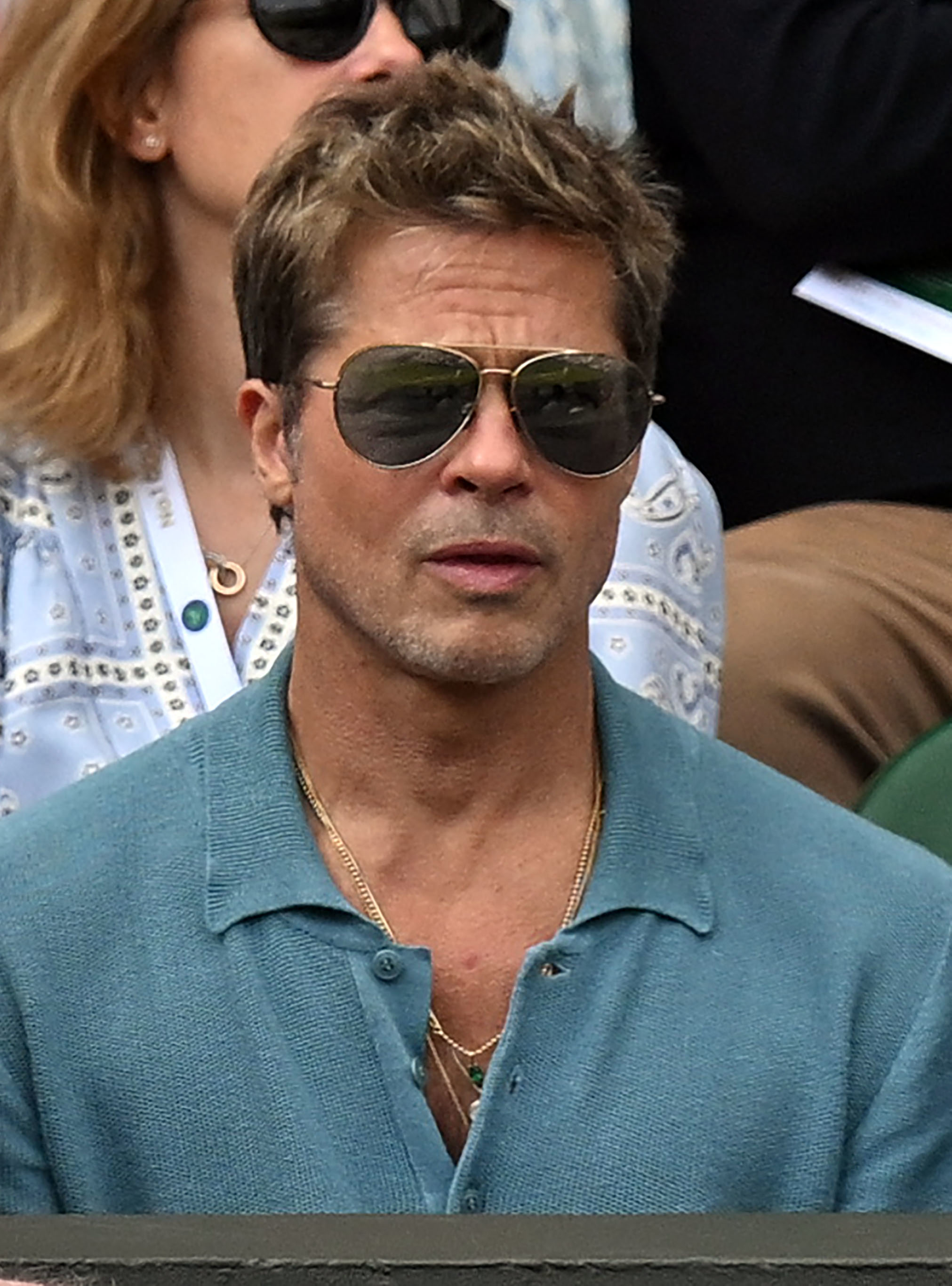 Closeup of Brad Pitt
