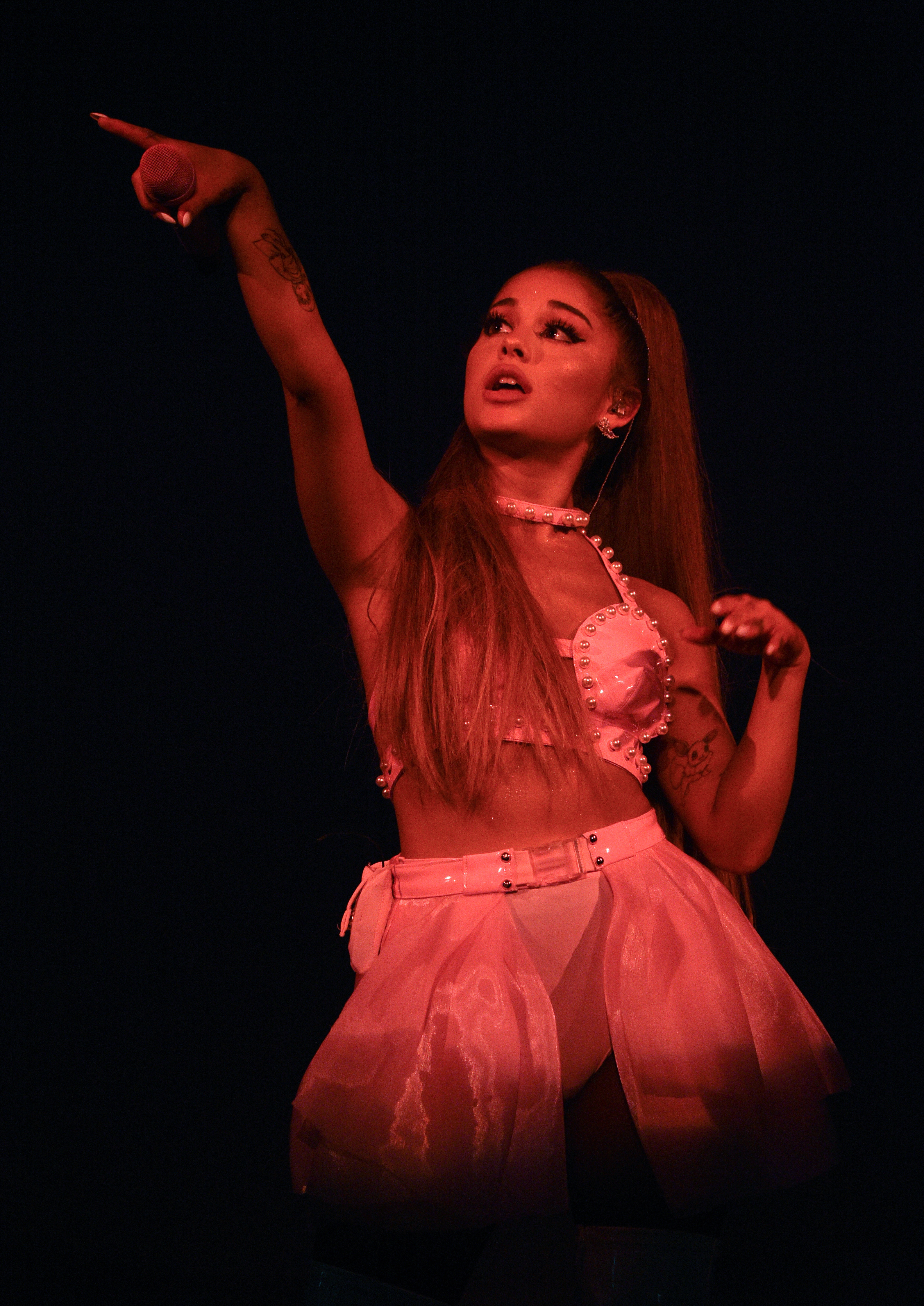 Ariana performing onstage