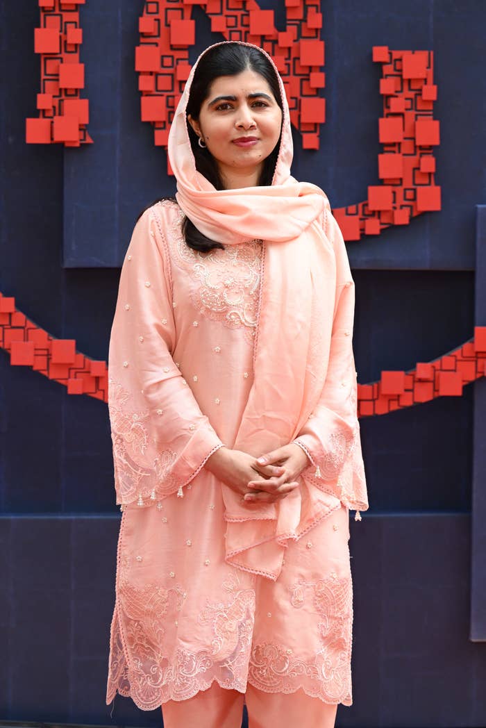 Malala at a media event