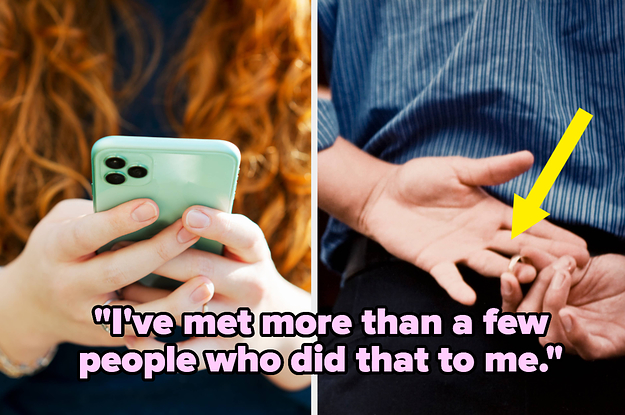 a person texting on the phone vs a person taking off their ring