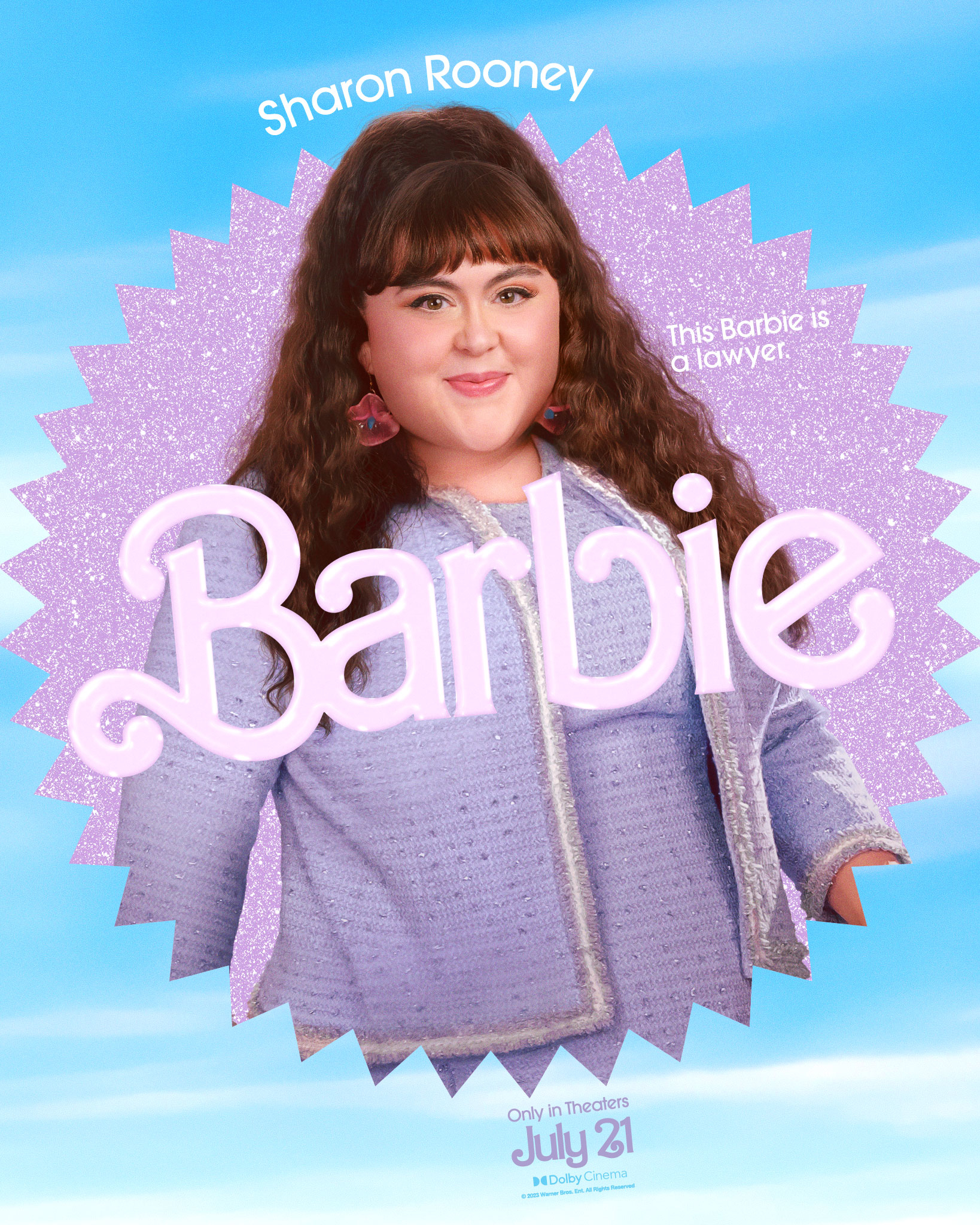 Sharon Rooney on a &quot;Barbie&quot; poster
