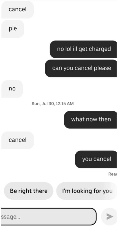 &quot;you cancel&quot;