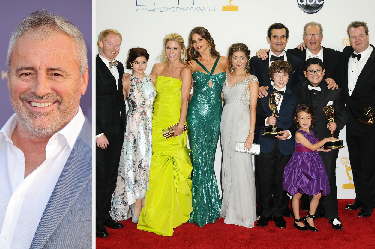 Side-by-side of Matt LeBlanc and the cast of &quot;Modern Family&quot;
