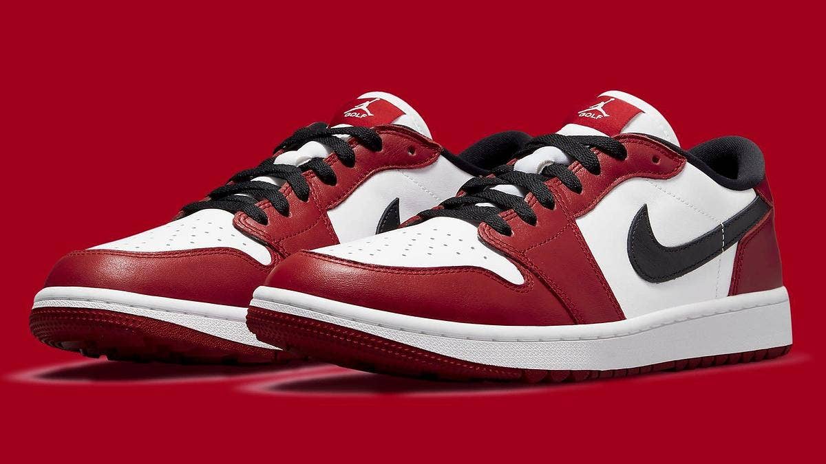 Jordan Brand updates the classic 'Chicago' Air Jordan 1 for the golf course. Click here for an official look at the shoe along with its release info.