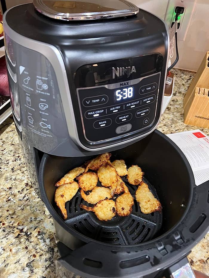Reviewer image of food cooked in the air fryer