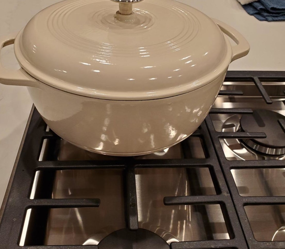Reviewer image of the Dutch oven on their stove
