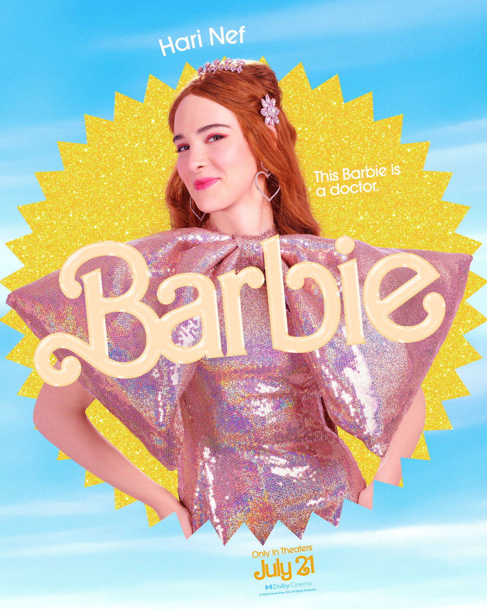 Hari&#x27;s barbie movie poster which says &quot;This Barbie is a doctor&quot;