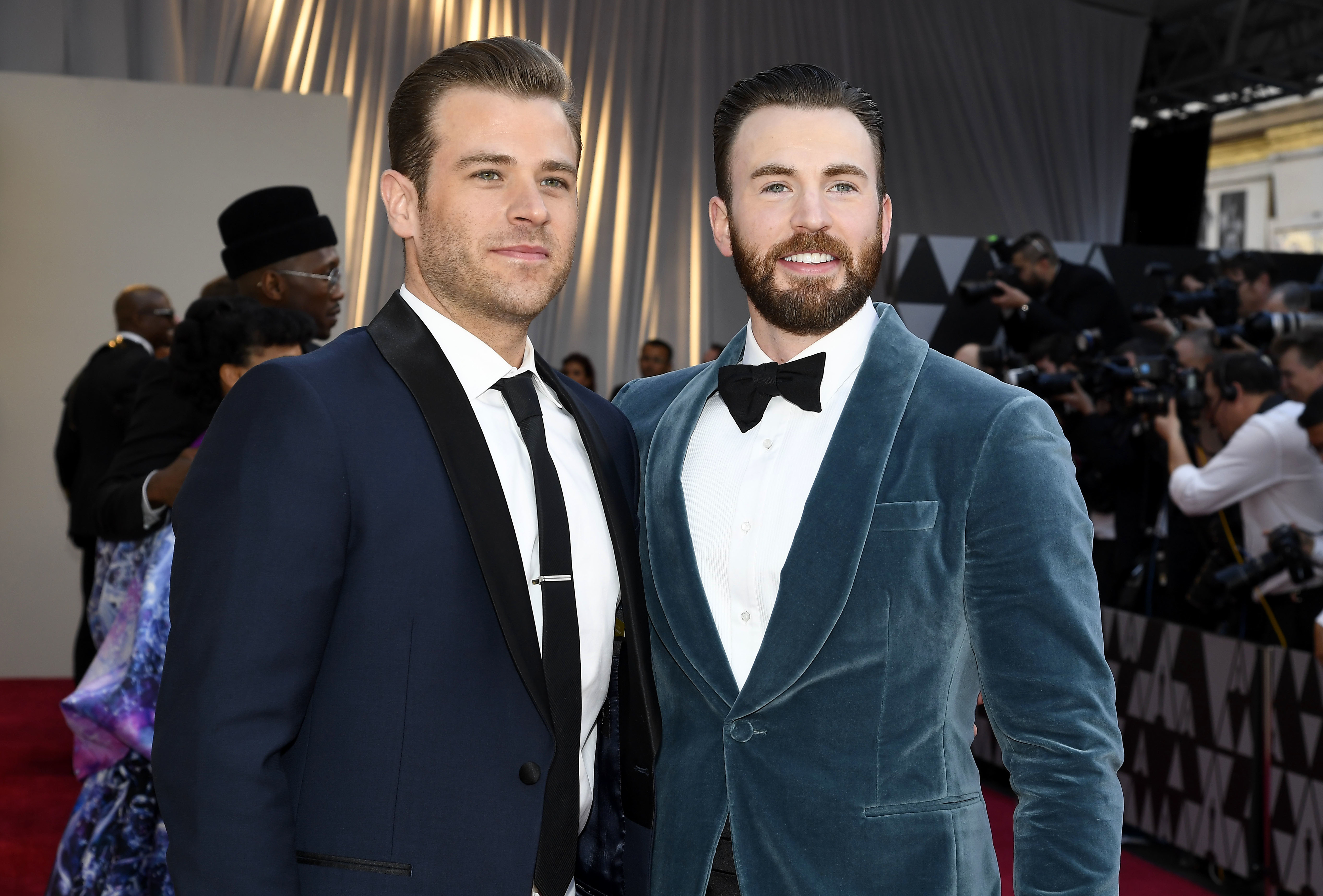 Scott and Chris Evans on the red carpet