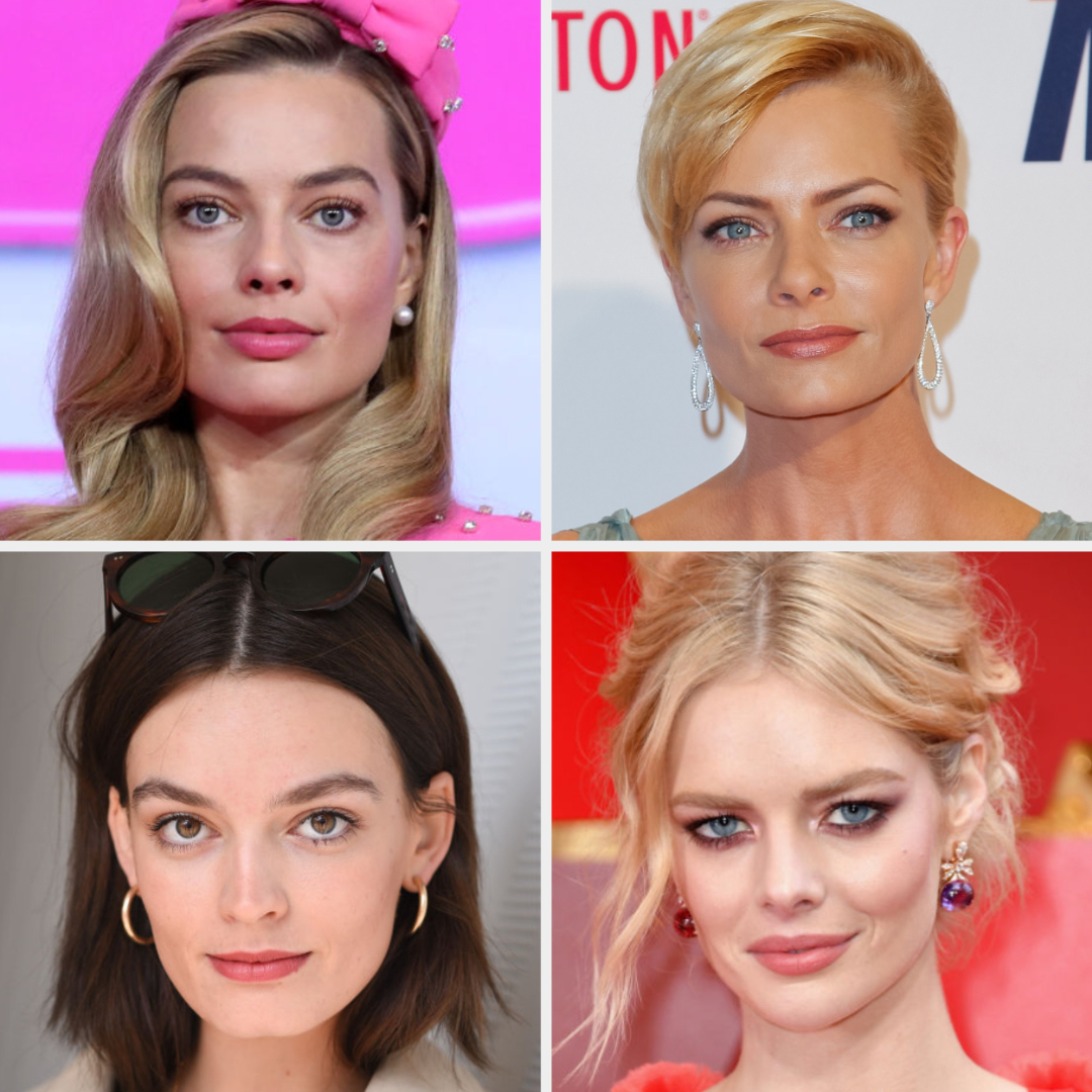 all 4 with very similar jawlines and eyebrows
