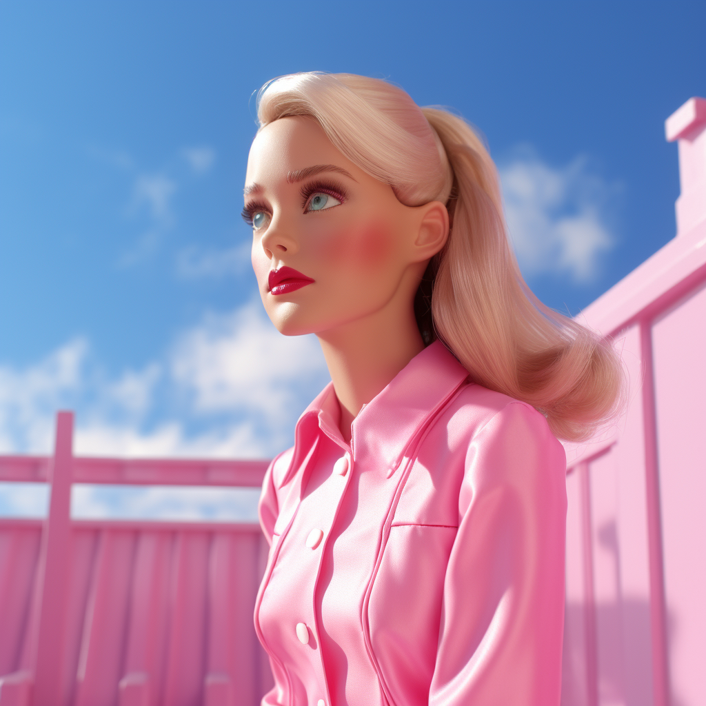 Closeup of Barbie