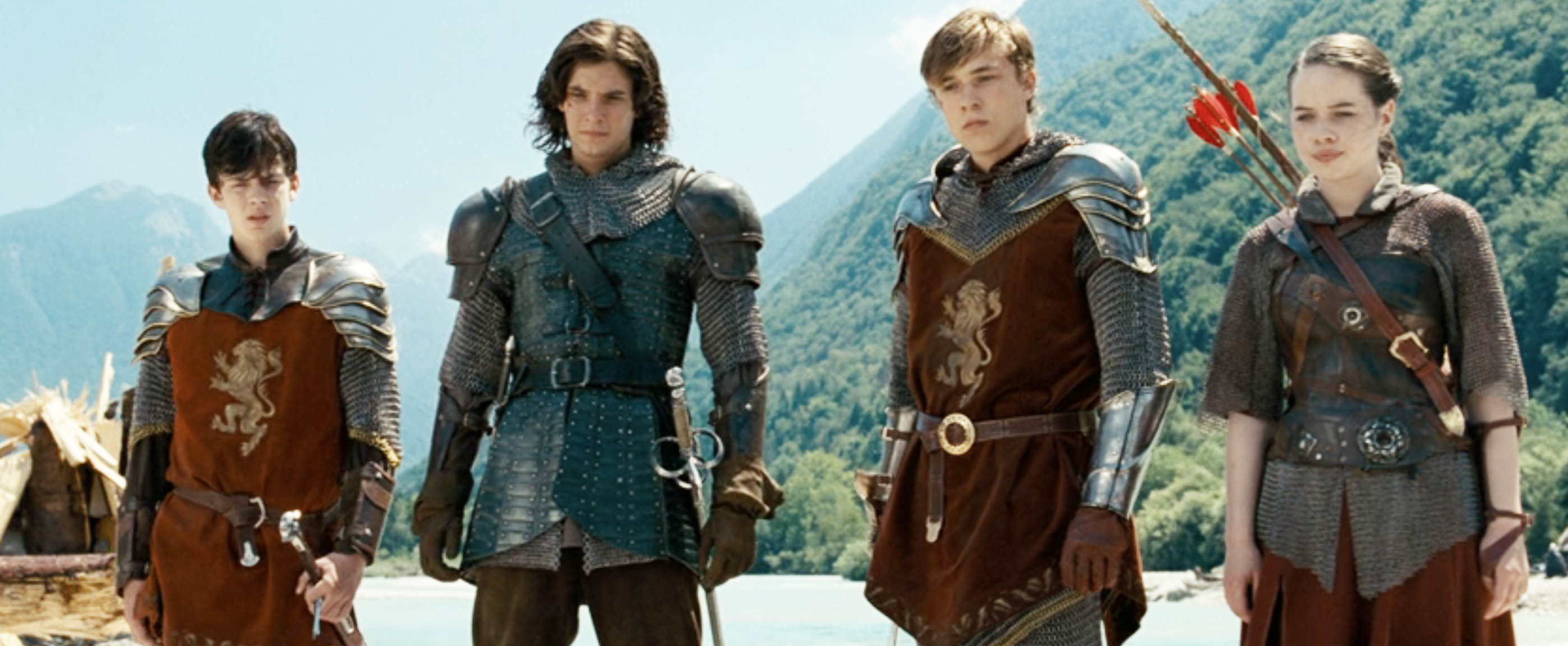 The Pevensie siblings stand alongside Prince Caspian in &quot;The Chronicles of Narnia&quot;