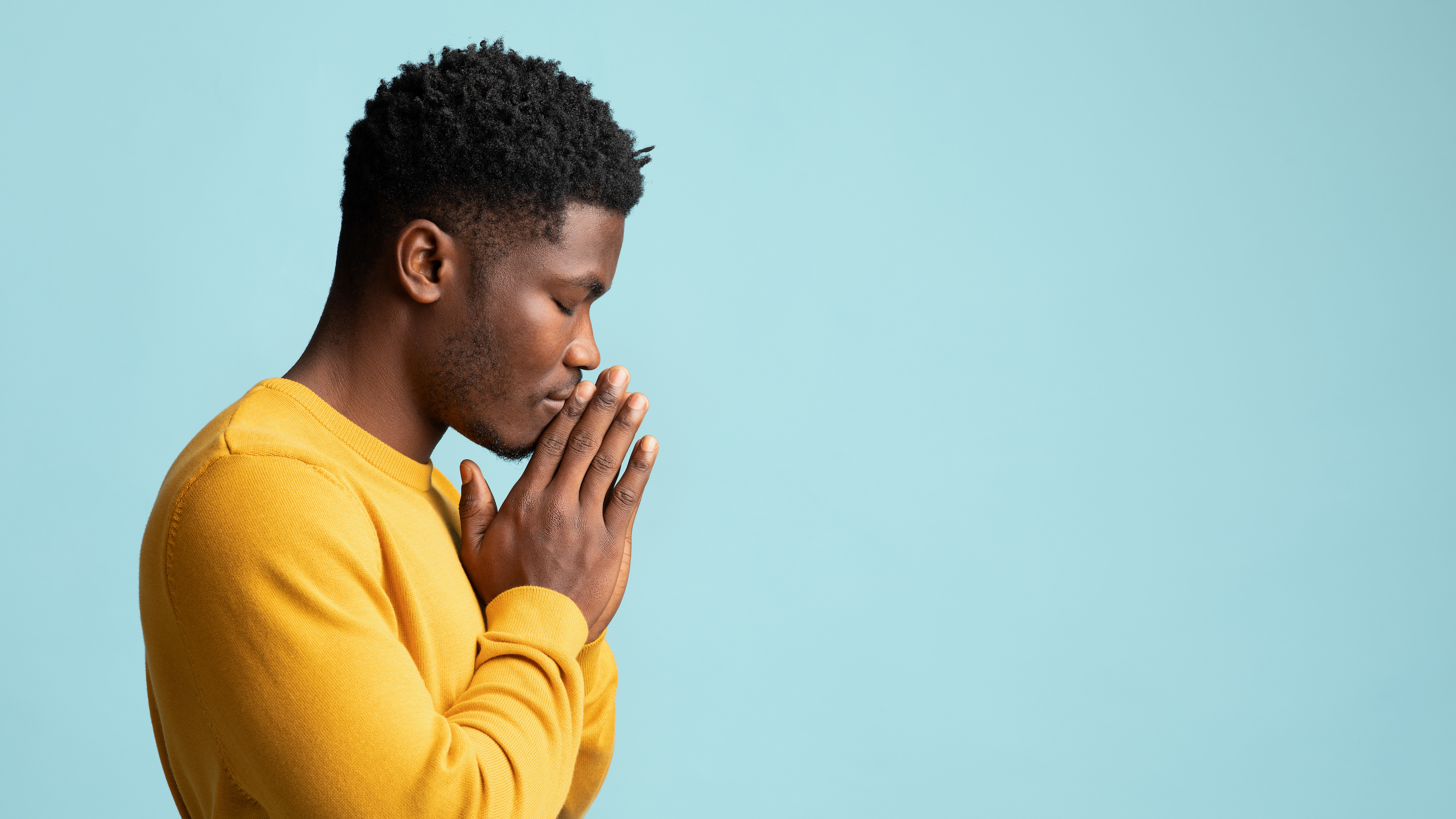 A man praying
