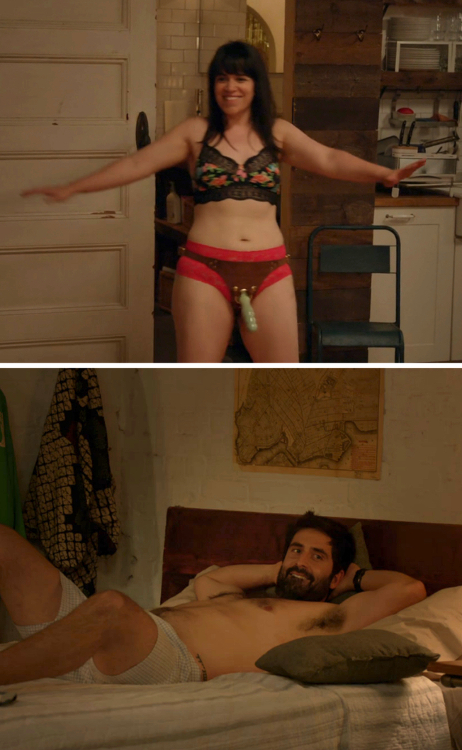 Abbi Jacobson and Stephen Schneider in &quot;Broad City&quot;