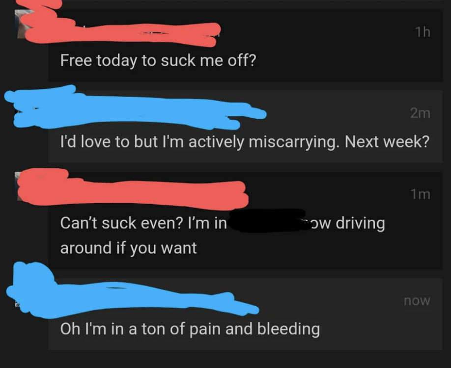 &quot;Free today to suck me off?