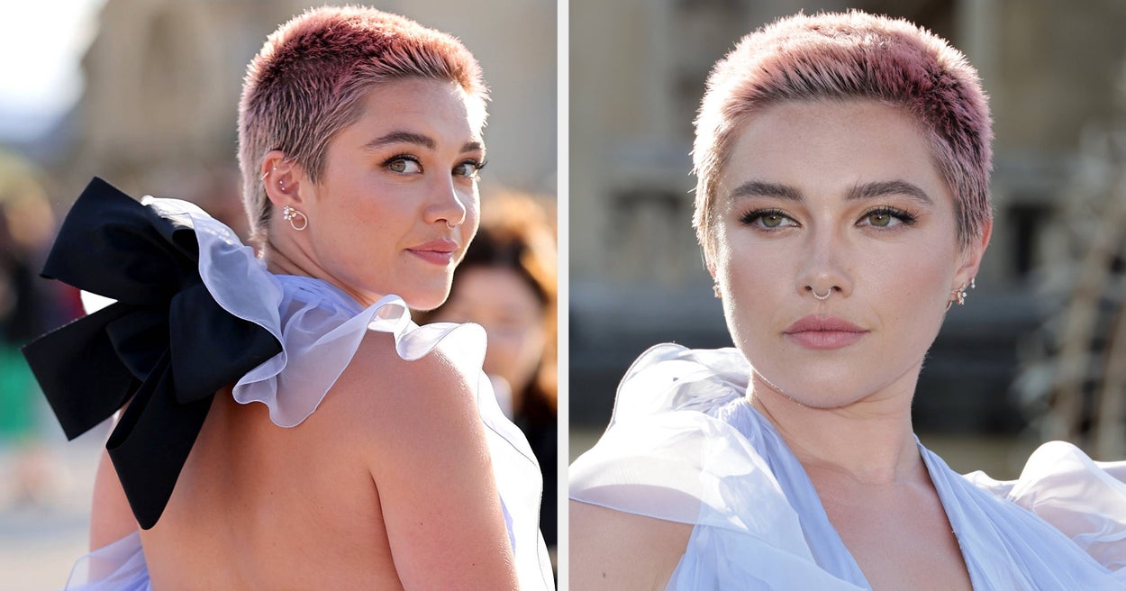 Florence Pugh Wore Her Latest Totally Sheer Dress, And This One Is A Beautiful Lavender Haze