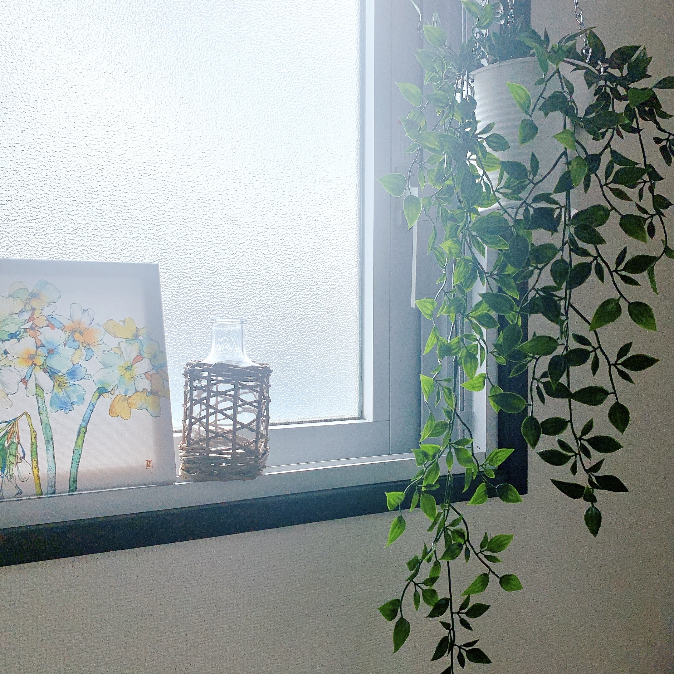 ニトリのおすすめのインテリア「カゴ編みフラワーベース ACM ミニボトル （Living in Comfort）」