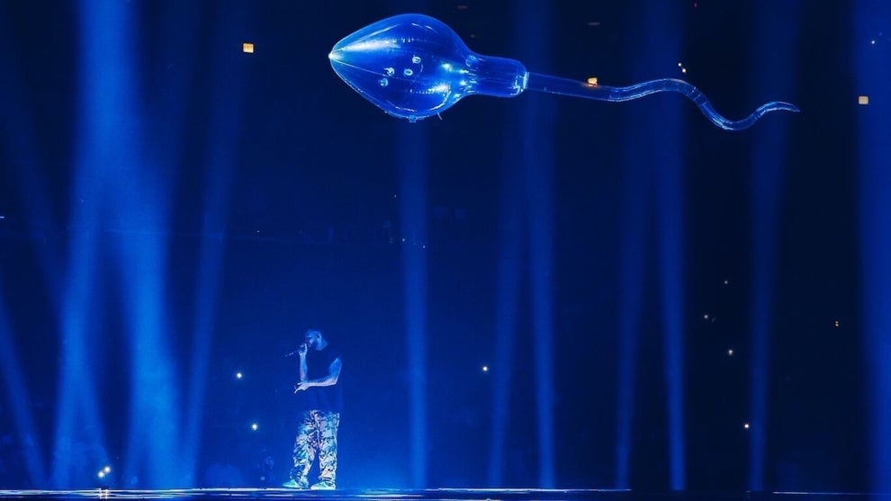 Drake Incorporates Sperm Visuals in Chicago Tour Opener