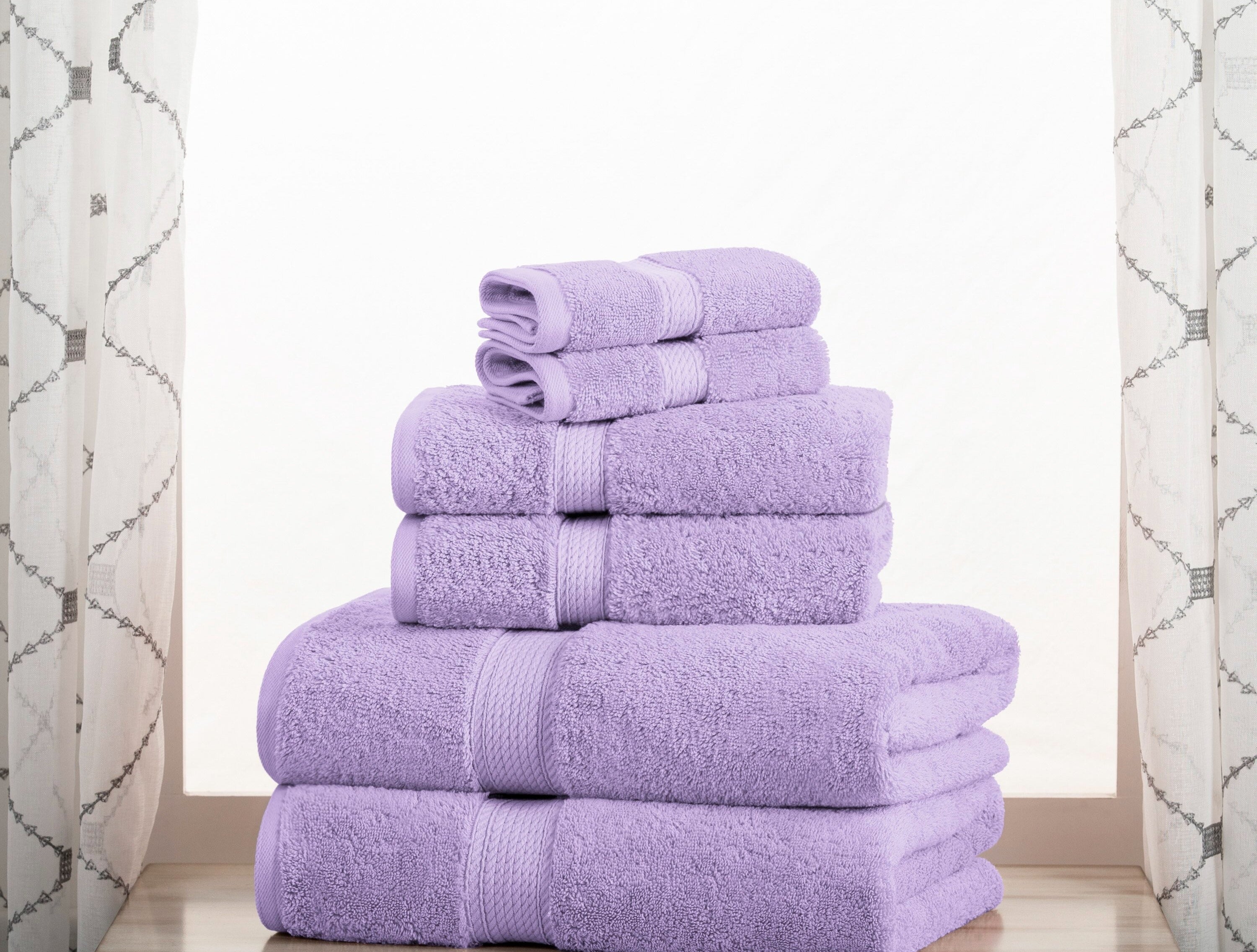 the purple towels