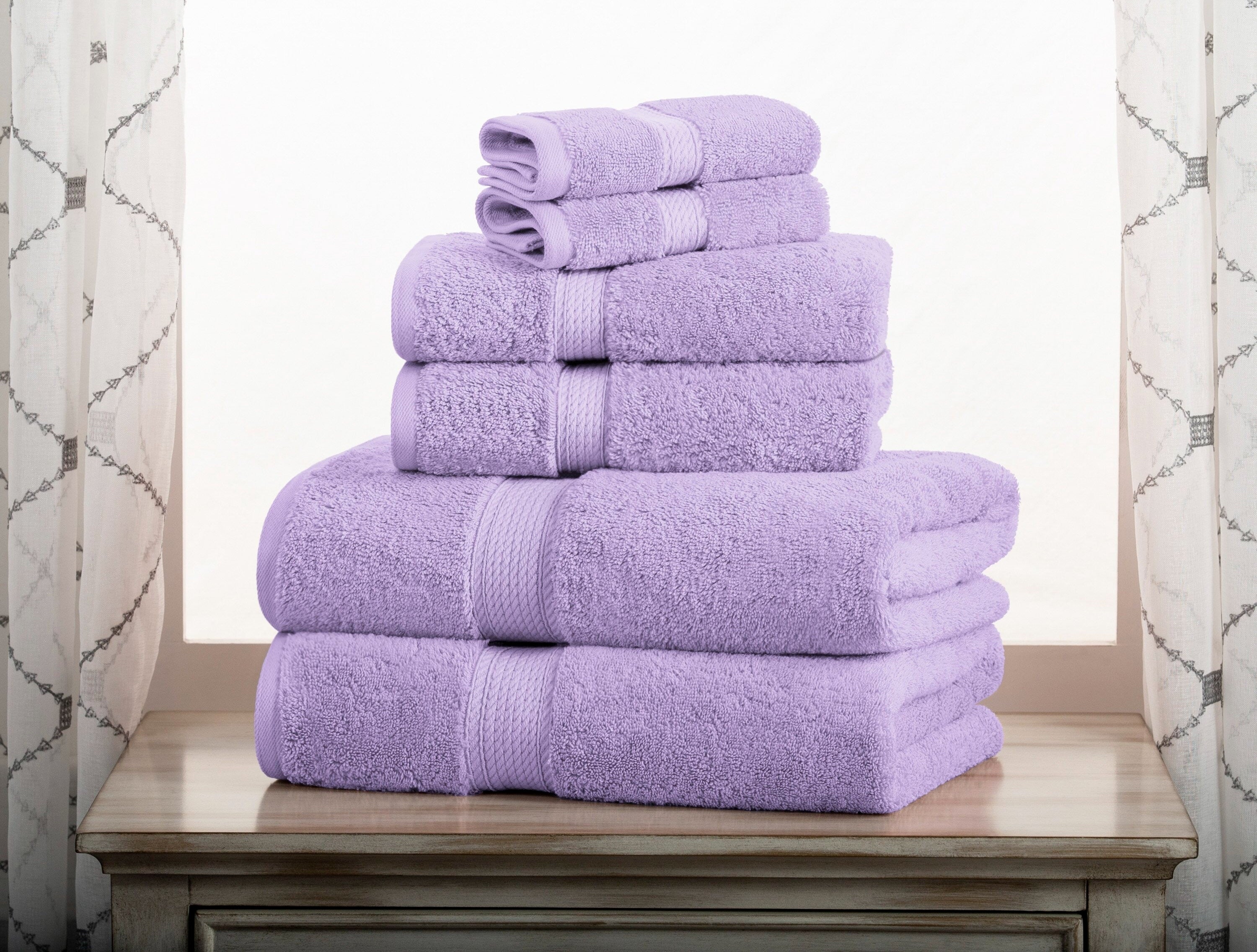 the purple towels