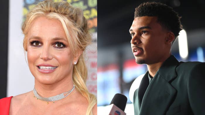 Britney Spears and Victor Wembanyama pictured