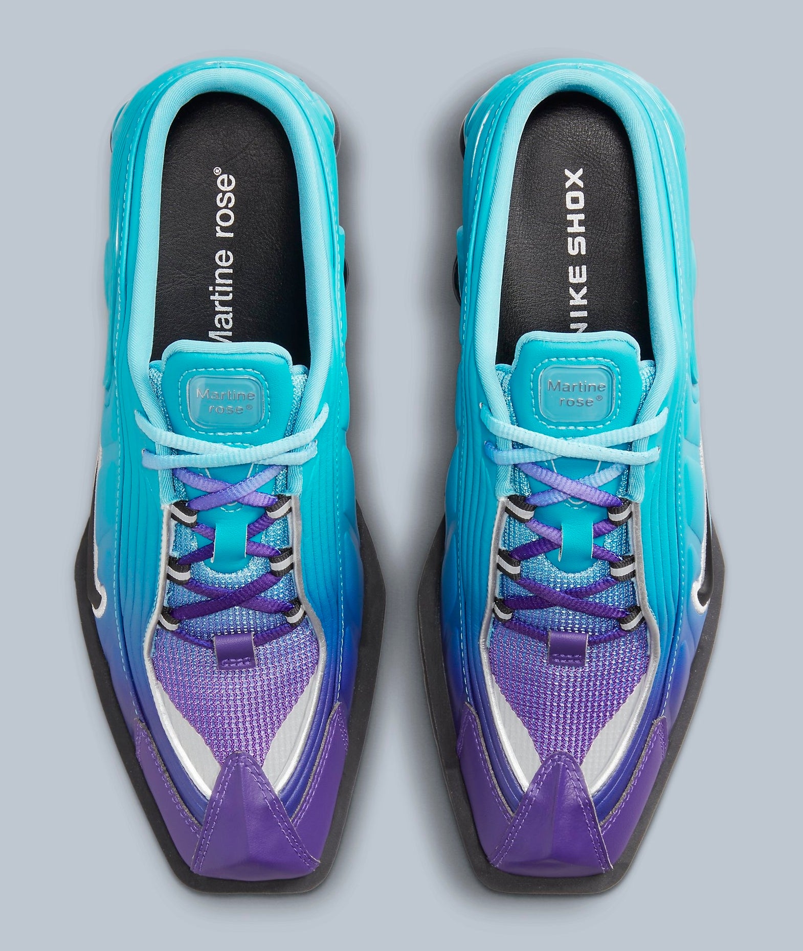 Martine Rose x Nike Shox MR4 Blue Colorway Info