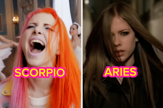 Hayley Williams next to a separate image of Avril Lavigne