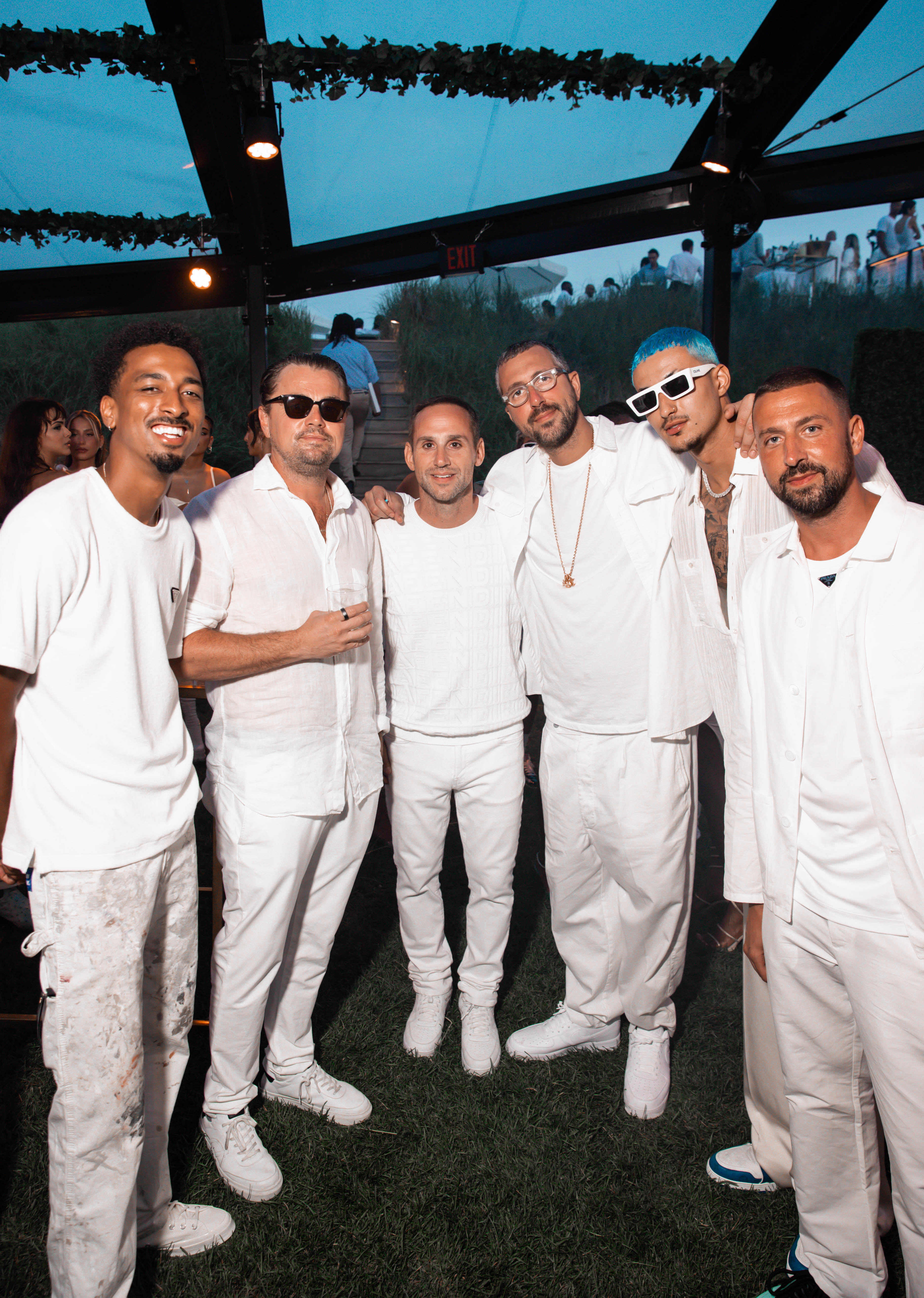 guests in hamptons for white party