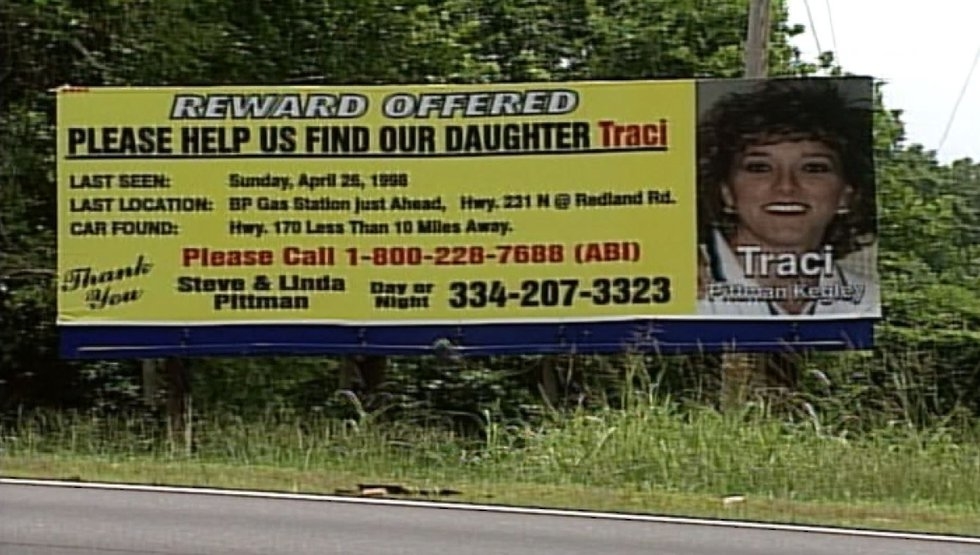billboard for the missing person