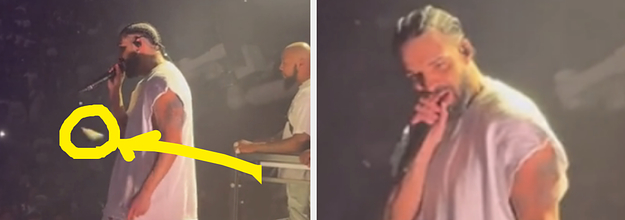 Fan throws phone on stage during Drake's Chicago concert