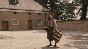 her running and then tripping