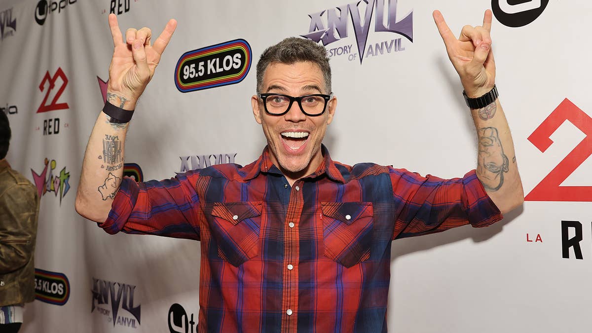The 'Jackass' star is in London ahead of a live show as part of his 'The Bucket List' tour.