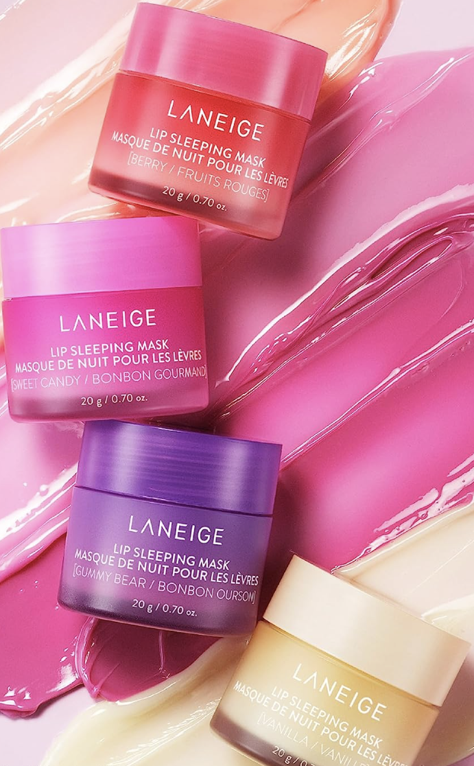 four of the laneige lip sleeping mask flavors