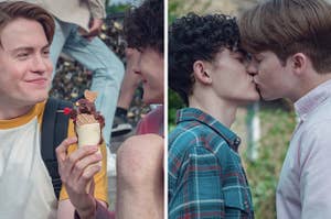 nick and charlie in heartstopper season 2 trailer stills